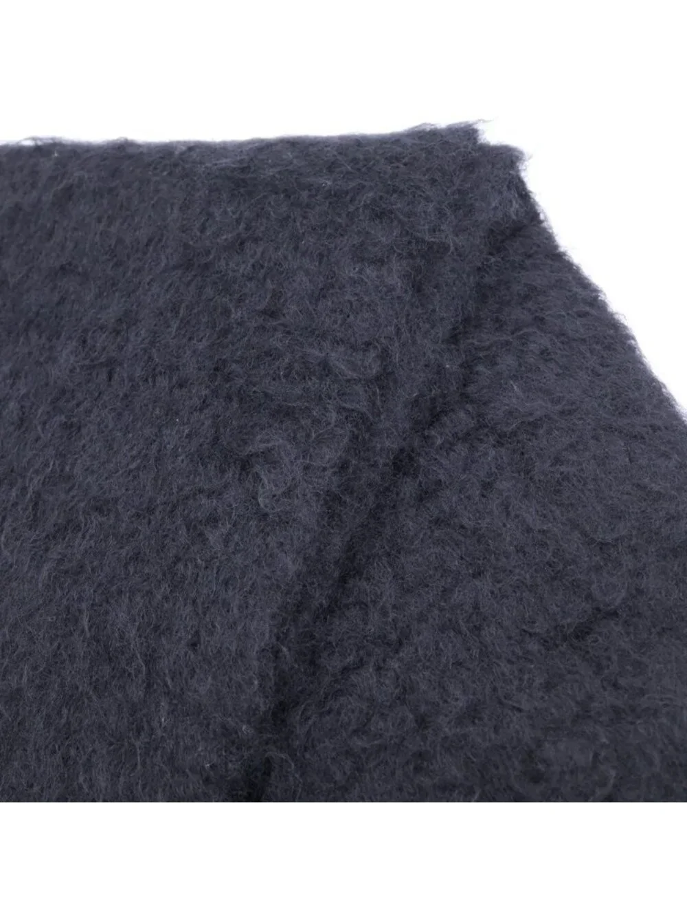 Loewe Anagram Fringe Scarf Wool Mohair Black